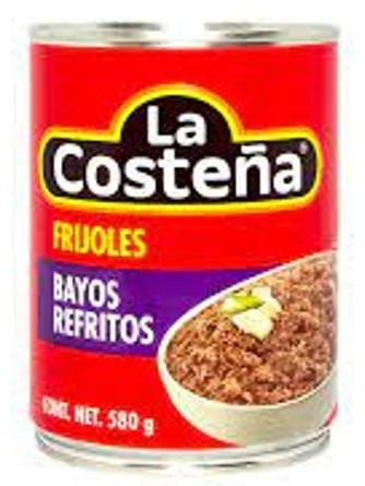 Frijoles Bayos Refritos - La Costeña Lata 580g