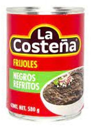 Frijoles Negros Refritos - La Costeña Lata 580g