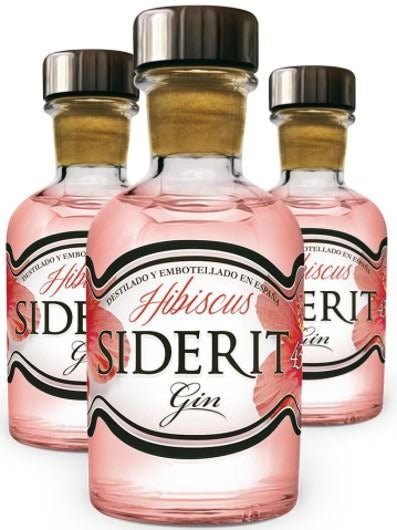 Ginebra Miniatura Siderit Floral con Hibiscus (5cl) -  Triple destilación 43%Vol