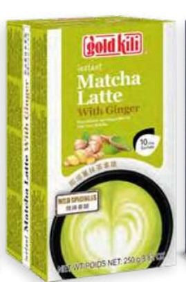 Infusión Gold Kili Instant Matcha Latte Con Jengibre - Caja 24 uds.