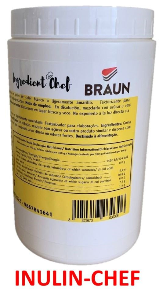 Inulin-Chef Tarro (inulina-almidón y proteína vegetal) 0,6 Kg