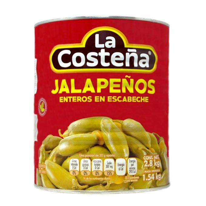 Jalapeños Enteros Lata 220gr y 2,8kg