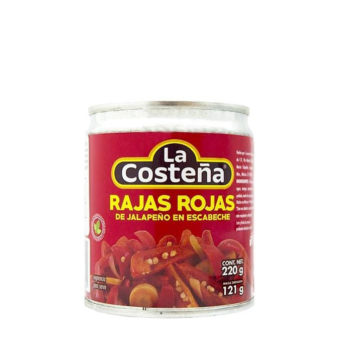 Jalapeños Rajas Rojas Lata 220gr.