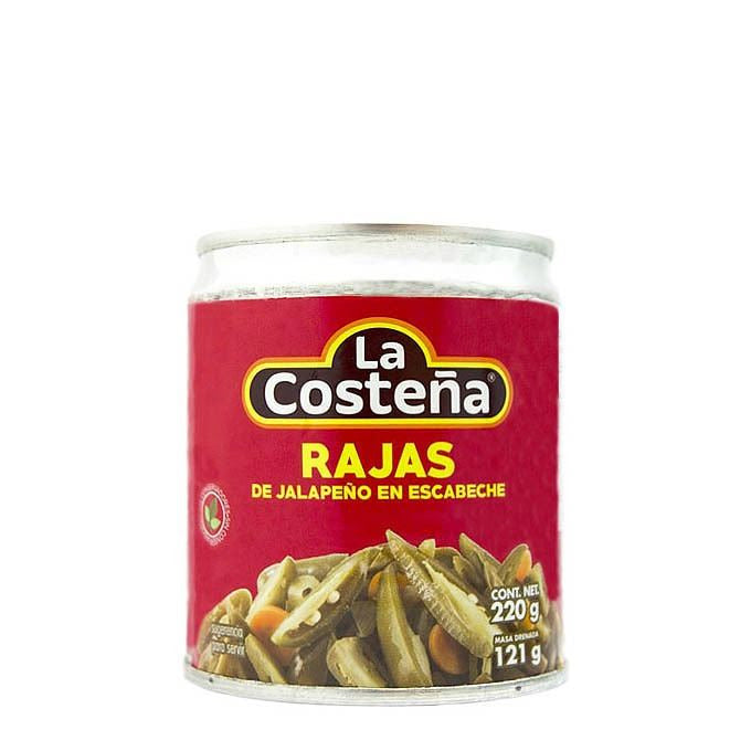 Jalapeños Rajas Verdes Lata 220gr