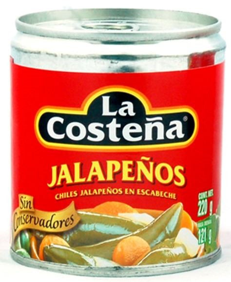 Jalapeños Entero - La Costeña Lata 220g
