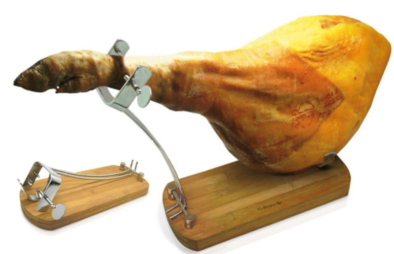 Jamonero de bambú plegable