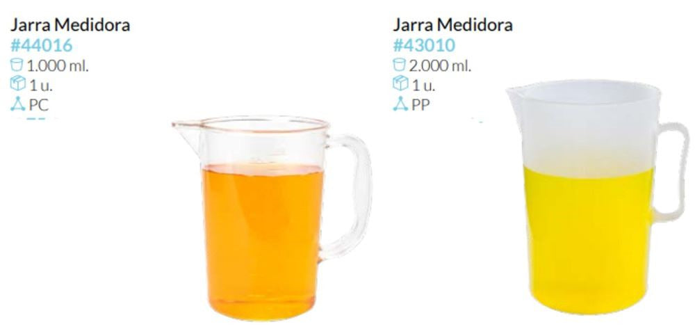 Jarra Medidora 2000 ml y 1000ml