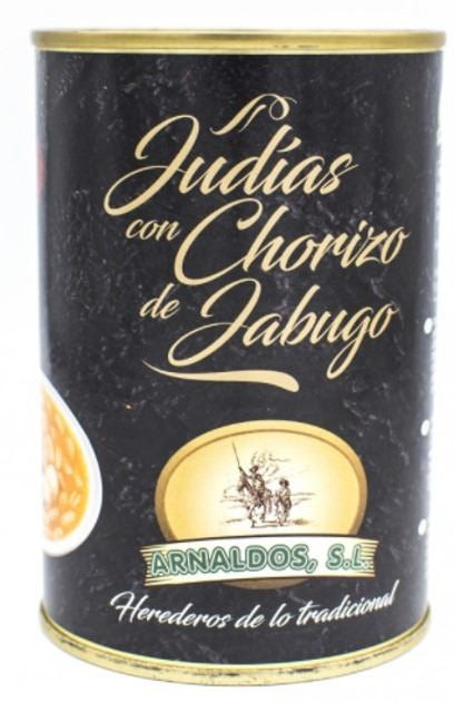 Judias con chorizo de jabugo lata 425gr
