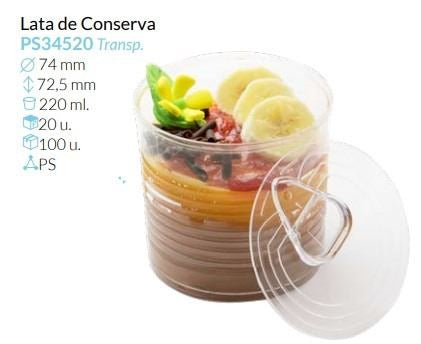 Lata De Conserva Tte. Ø 74 Mm 72,5 Mm 220 Ml. Pack 20 Unid