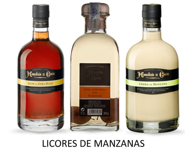 Licores de Sidra Asturiana - Sidra dulce, Crema de manzanas y con manzanas