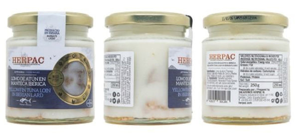 Lomo de atun en manteca ibérica en tarro de cristal 250gr