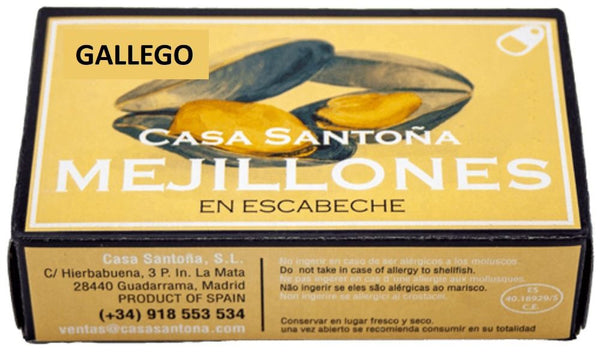 Mejillón Gallego En Escabeche  6/8 Y 7/10 Piezas