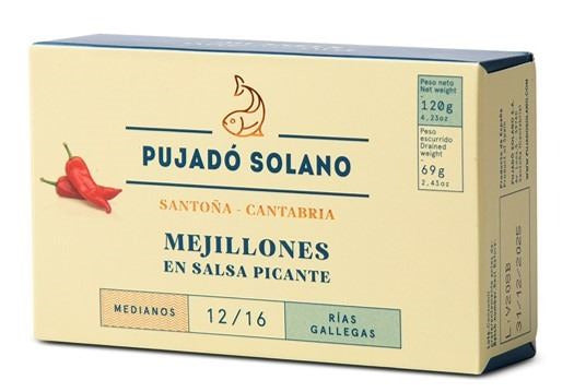 Mejillones en salsas picante  Lata 115gr