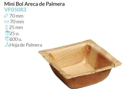 Mini Bol Hojas De Palmera Bali 70X70 Mm Pack 25 Un.