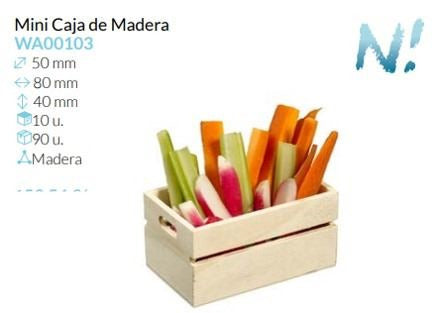Mini Caja De Madera 80X50X40 Mm Pack 10 Un.