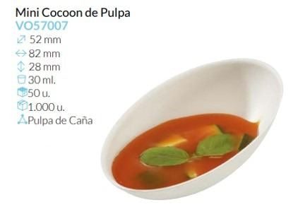 Mini Cocoon Blanco 82X55X31 Mm. 30 Ml. Pack 50 Un.