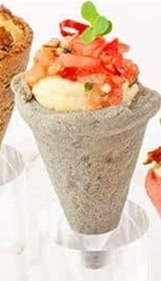 Mini cono pasta brisa 60mm gris - Caja 192 unidades
