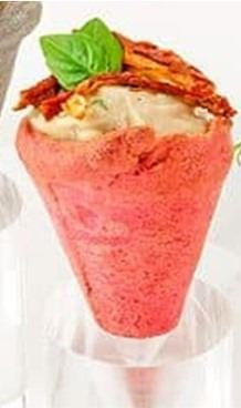 Mini cono pasta brisa 60mm rosa - Caja 192 unidades