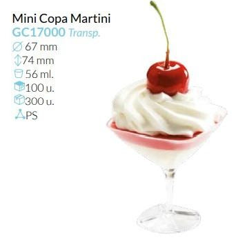 Mini Copa Martini Tte Ø 67, Alto 74 Mm 56 Ml Pack 100 Unid