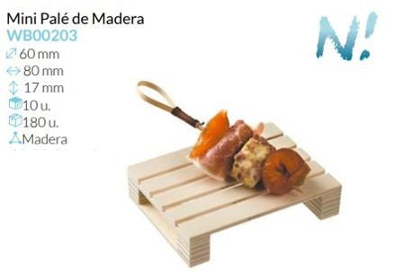 Mini Palé De Madera 80X60X17 Mm Pack 10 Un.