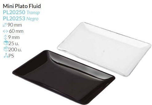Mini Plato Fluid Tte 90X60X9 Mm Pack 25 Unid