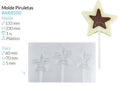 MOLDE DE PLASTICO PIRULETAS ESTRELLA 3 MOLDES