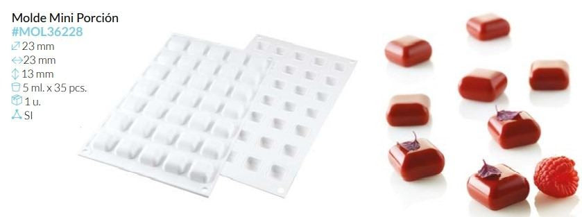 MOLDE DE SILICONA MICRO GEM 23X23X13 MM. 5 ML 35 PCS