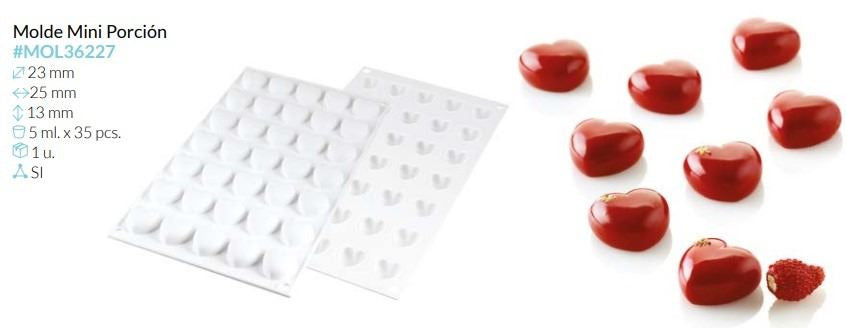 MOLDE DE SILICONA MICRO LOVE 23X25X13 MM. 5 ML 35 PCS
