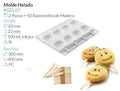 MOLDE HELADO MR. FUNNY Ø 83MM ALTO 22,5MM 100ML 8 PCS