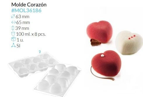 MOLDE SILICONA AMORINI 63X65X39 MM VOL 96 ML