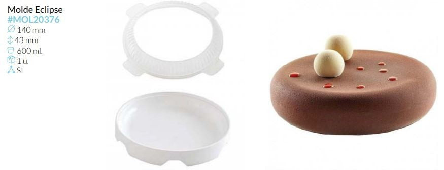 MOLDE SILICONA ECLIPSE Ø 140 MM ALTO 42 600 ML