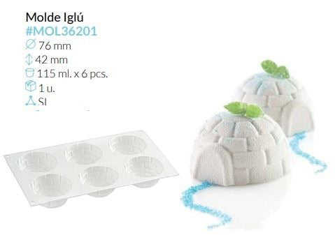 MOLDE SILICONA IGLU Ø 38 MM ALTO 42MM 115 ML 6 PCS