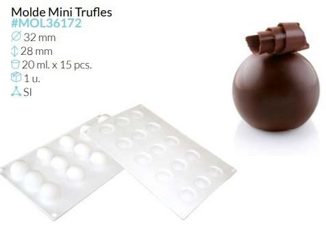 MOLDE SILICONA MINI TRUFLES Ø 32MM ALTO 28 MM VOL 20 ML