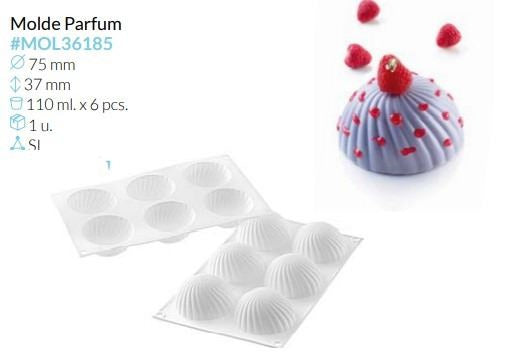 MOLDE SILICONA PARFUM Ø 75MM ALTO 37,5 MM VOL 108 ML