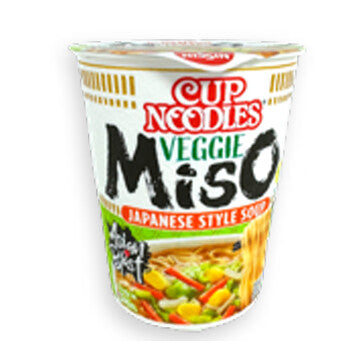 Noodles Miso de Verduras en Vaso Nissin (67gr.) - Caja 8 uds.
