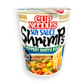 Noodles de Gambas con Salsa de Soja en Vaso Nissin (63gr.) - Caja 8 uds.