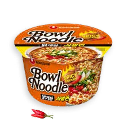 Noodles Pollo Picante En Bowl NongShim (100gr.) - Caja 12 uds.