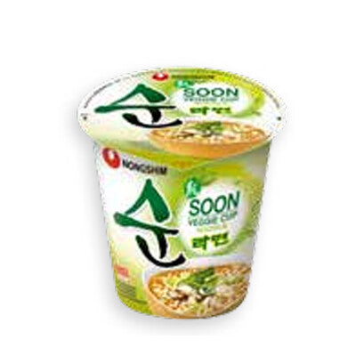 Noodles Veggie Raymun Instantáneos en Vaso NongShim (67gr.) - Caja 12 uds.
