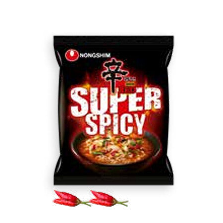Noodles NongShim Súper Picantes (120gr.) - Caja 20 uds.
