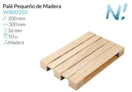 Pale Pequeño De Madera 300X200X36 Mm Caja 10 un.