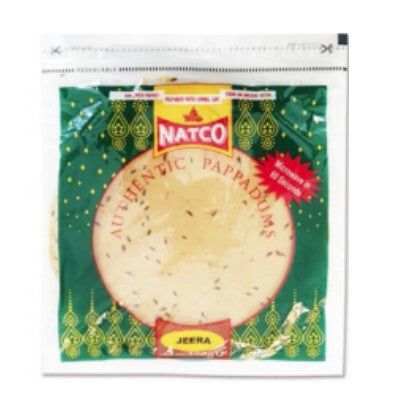Pan de Lentejas Pappadums Plain Jeera NATCO (200gr)