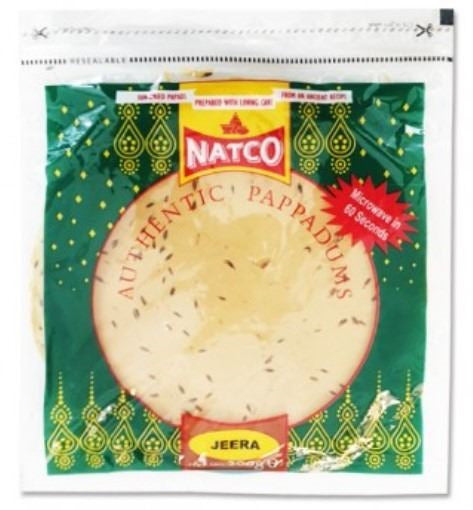 Pappadoums Plain Jeera - 10 Unids /Bolsa caja 40 * 200 unidades