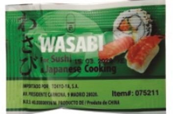 Pasta de wasabi en bolsitas de 2,5gx500 Taikoban