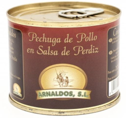 Pechuga de pollo salsa de Perdiz lata  200gr