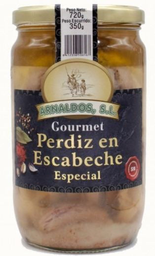 Perdiz en Escabeche frasco cristal 720gr