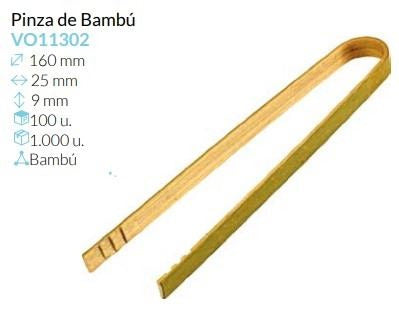 Pinza De Bambu 160 Mm  Pack 100 Unid