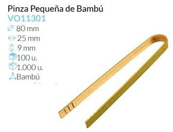 Pinza De Bambu 80 Mm Pack 100 Unid
