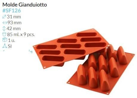 PLACA SILICONA GiANDUIOTTO 93,5X31,5X42,5 MM 9 MOLDES