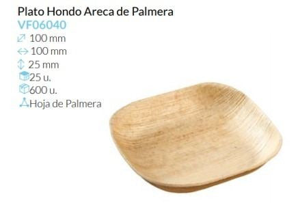 Plato Hondo Hojas De Palmera Verterra 100X100 Mm Pack 25 Un.