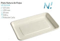 Plato Natural De Pulpa 200X125X20Xmm Caja 100 un.